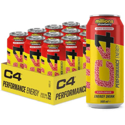 Cellucor C4 Millions Strawberry Sugar Free Energy Drink (12x500ml)