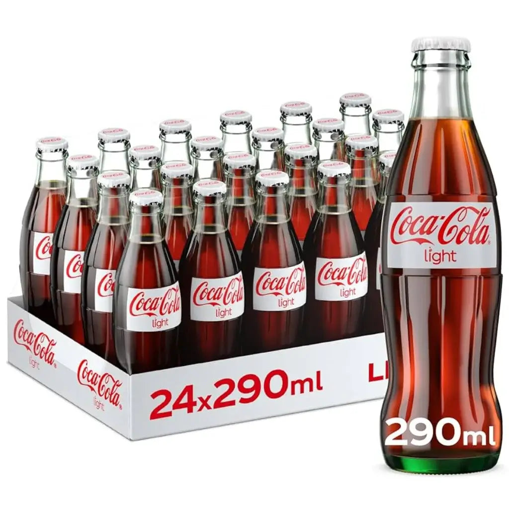 Coca-Cola Light Glass Bottles - (24×290ml)