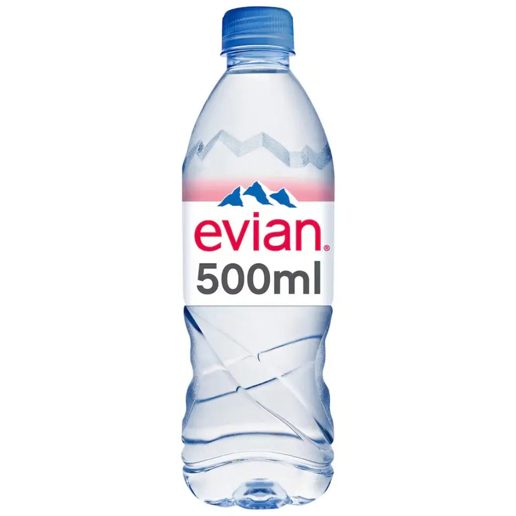 Evian Natural Mineral Water Bottles - (24x500ml)