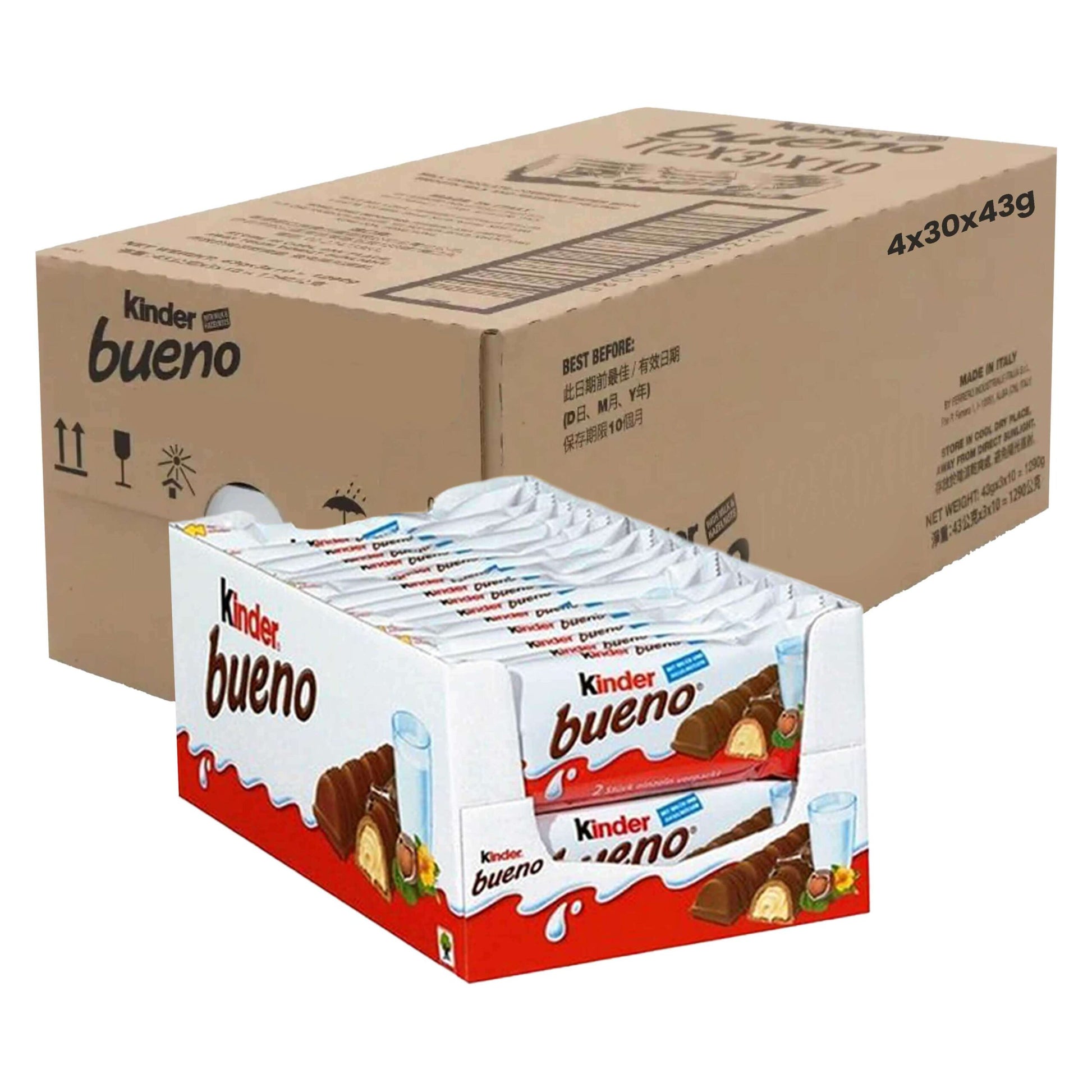 Kinder Bueno Milk Chocolate Wafer Bars