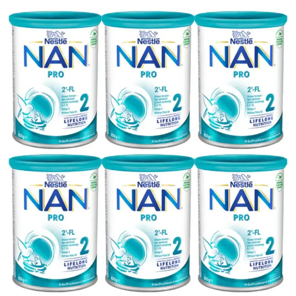 Nestle NAN Pro 2 Baby Milk Powder 6-12 Months - (6x800g)