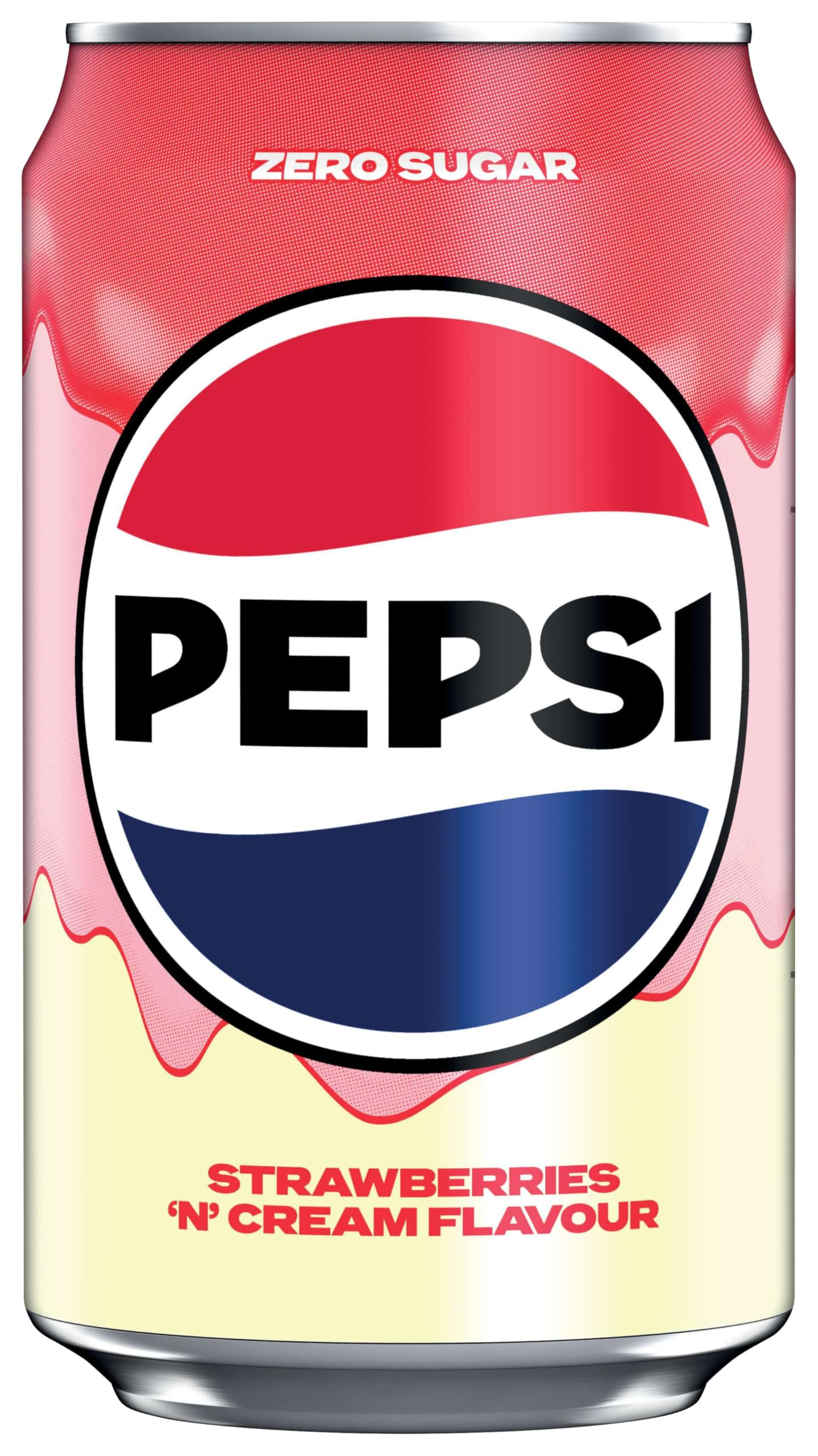 Pepsi Strawberries N Cream Zero Sugar Soft Drink Cans - (24×330ml)