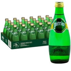 Perrier Natural Sparkling Mineral Water Glass Bottles (24x200ml)