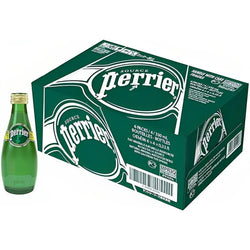 Perrier Natural Sparkling Mineral Water Glass Bottles (24x330ml)