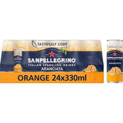 San Pellegrino Aranciata Orange Sparkling Juice Cans (24x330ml)