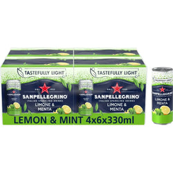 San Pellegrino Lemon & Mint Sparkling Juice Cans (24x330ml)
