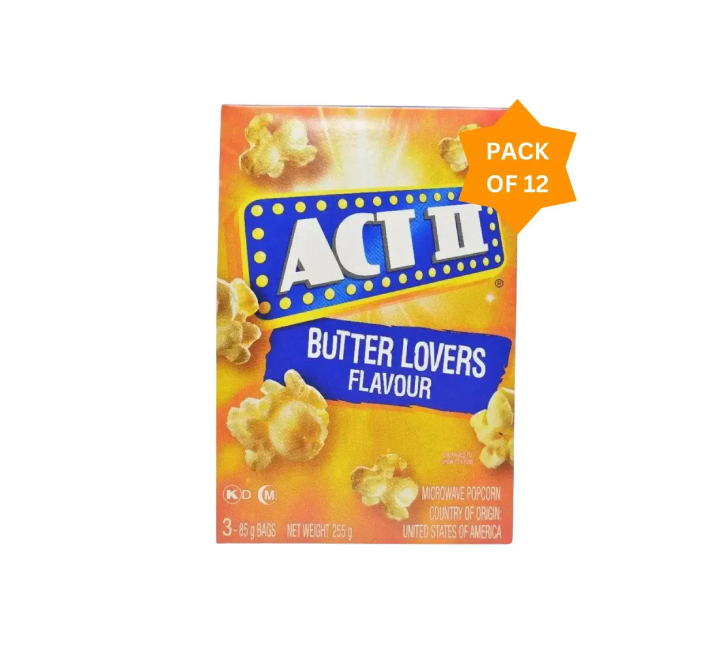 Act II Butter Lovers Flavour Popcorn - (12x255g)