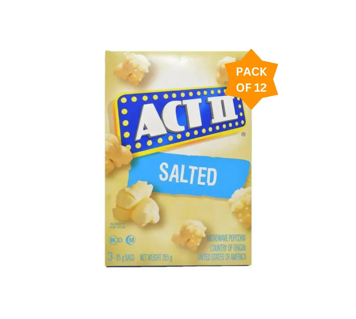 Act II Salted Flavour Popcorn - (12x255g)