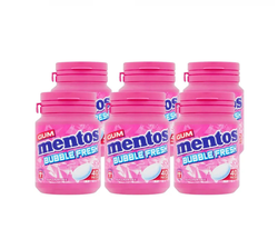 Mentos Gum Bubble Fresh 40pcs Bottles (6x56g)