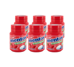 Mentos Gum Strawberry 40pcs Bottle (6x56g)