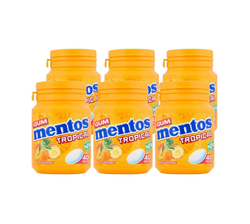 Mentos Gum Tropical 40pcs Bottle (6x56g)
