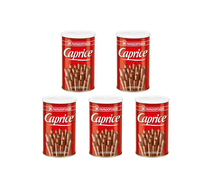 Papadopoulos Caprice Classic Cocoa Hazelnut Wafer Rolls - (5x115g)
