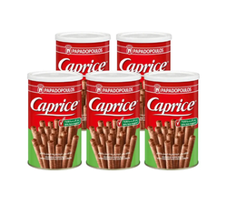 Papadopoulos Caprice Classic Wafer Rolls (30% Less Sugar) - (5x115g)