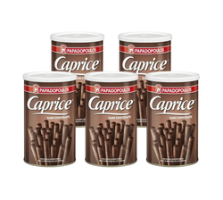 Papadopoulos Caprice Dark Chocolate Wafer Rolls - (5x115g)