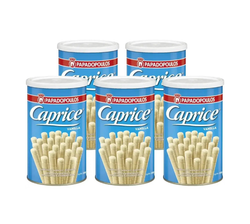 Papadopoulos Caprice Vanilla Wafer Rolls - (5x115g)