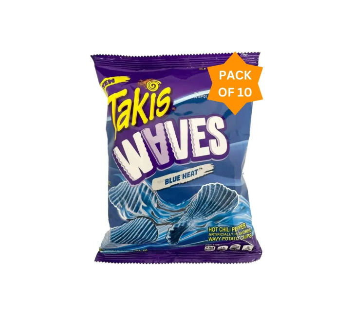 Takis Waves Blue Heat Tortilla Chips - (10x71g)