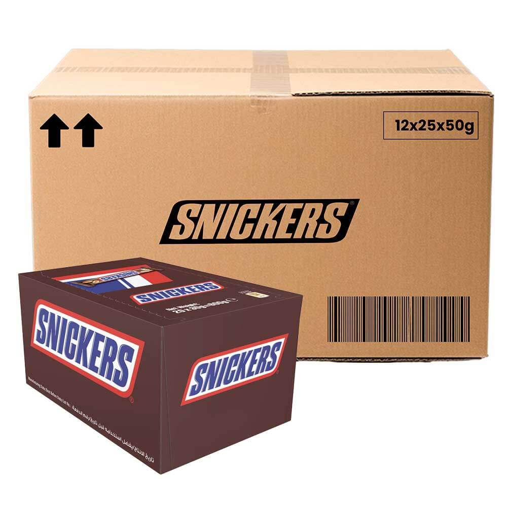 Snickers Peanut Chocolate Bars 12x24x50g