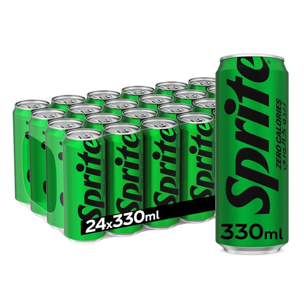 Sprite Zero Calories Carbonated Drink Cans (24x330ml)