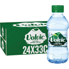 Volvic Natural Mineral Water Glass Bottles (24x330ml)