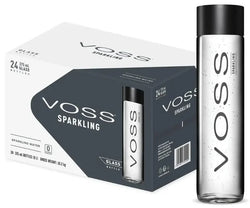 Voss Sparkling Water Glass Bottles - (24x375ml)