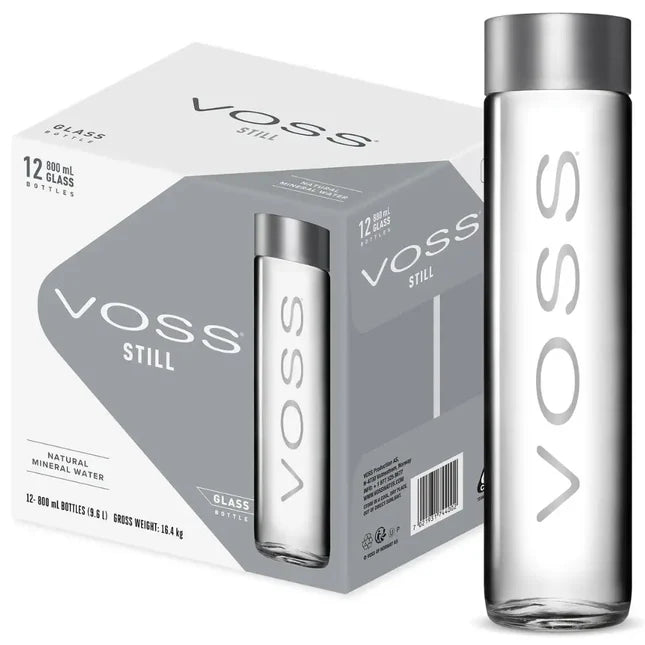 Voss Still Water Glass Bottles (12x800ml)
