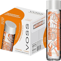 Voss Tangerine & Lemongrass Sparkling Water Glass Bottles – (12×375ml)