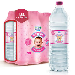 Al Ain Bambini Baby Water 1.5 L × 6 Bottles (Pack of 6)