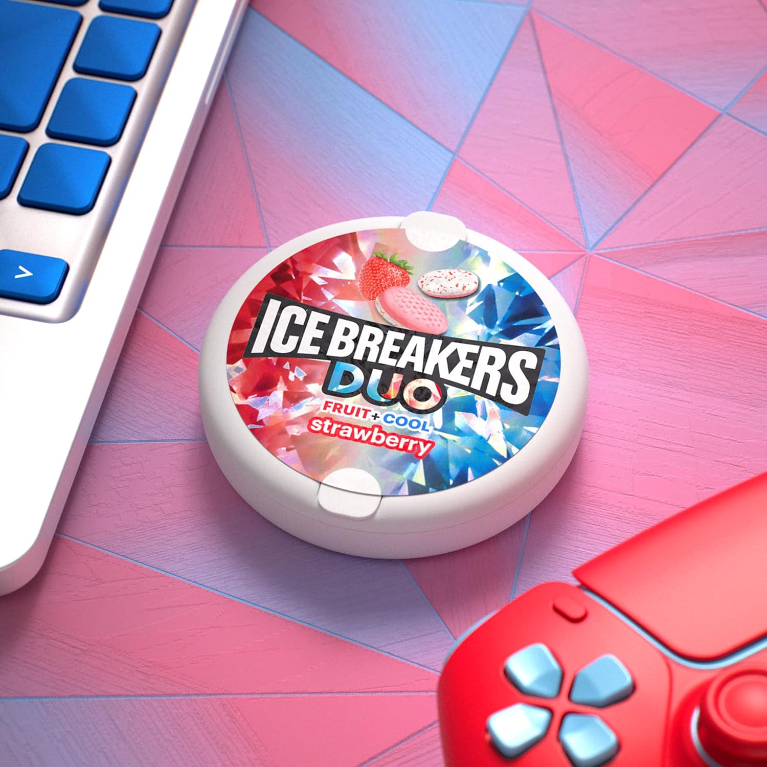 Ice Breakers Duo Strawberry Sugar-Free Mints - (8x36g)