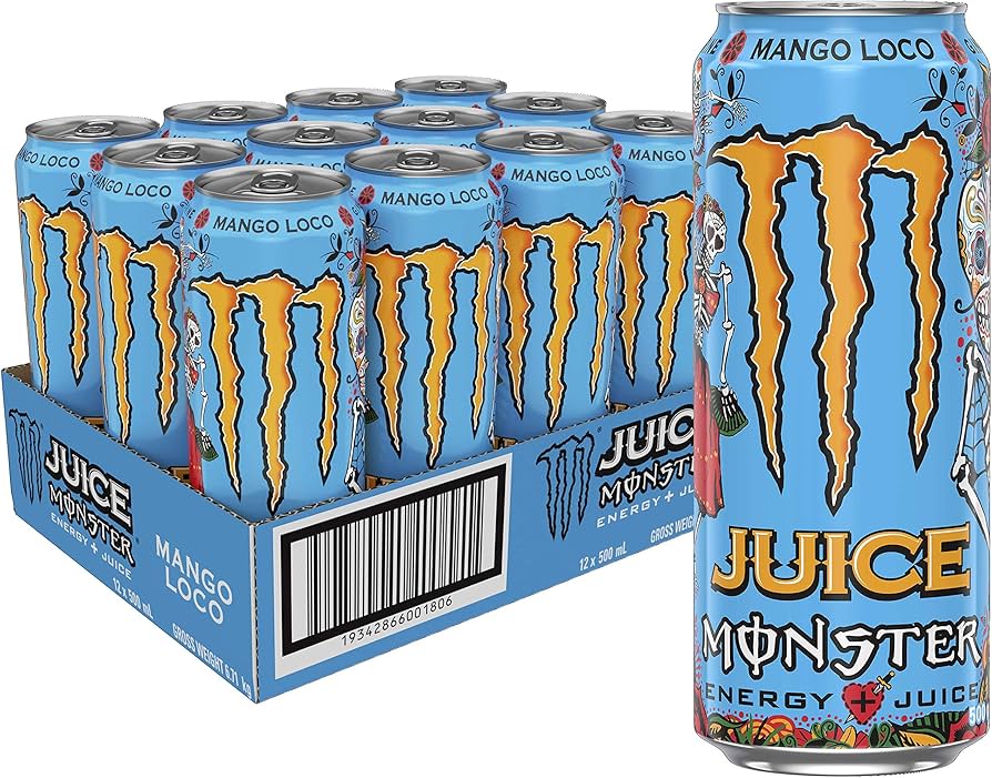Monster Energy Mango Loco Energy Drink Cans – (12 x 500ml)