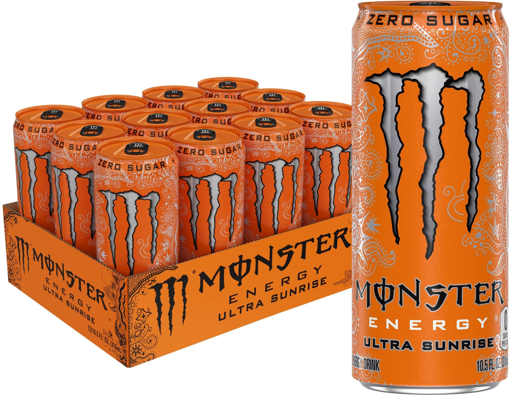 Monster Energy Ultra Sunrise Zero Sugar Energy Drink Cans – (12 x 500ml)