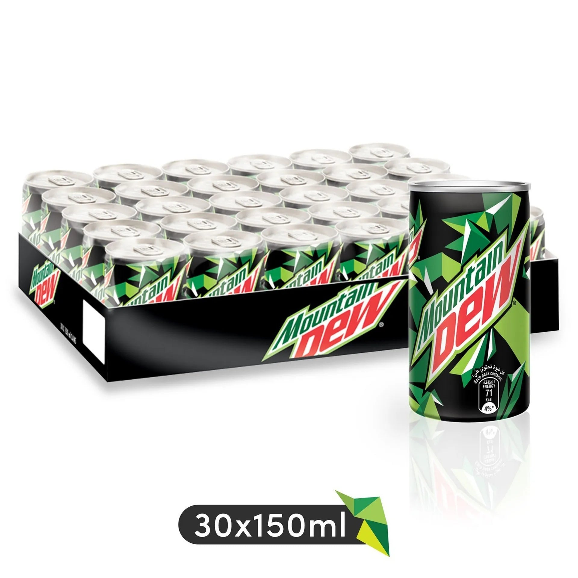 Mountain Dew Soft Drink Cans (30 × 150ml)
